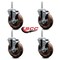 Service Caster 5 Inch High Temp Glass Filled Nylon 58 Inch Threaded Stem Caster Set with Brake SCC-TS20S514-GFNSHT-TLB-58212-4 - alternate 4